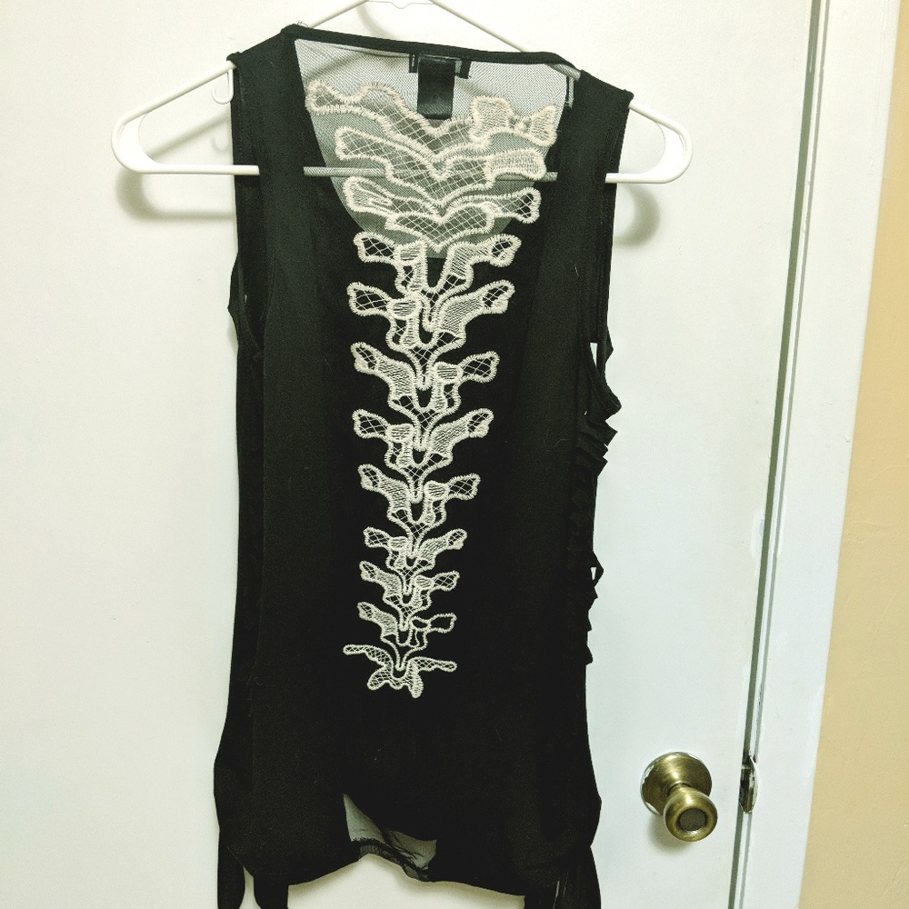 Gothic Spine Bone Lace Back with slashed sides.
